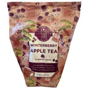 Scentsy Winterberry Apple tea bath soak 2lbs sealed discontinued bathtub salt